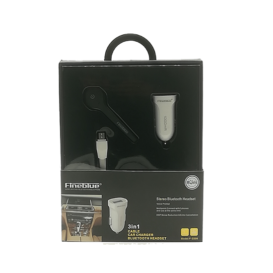 Auricular Bluetooth Fineblue 3 en 1