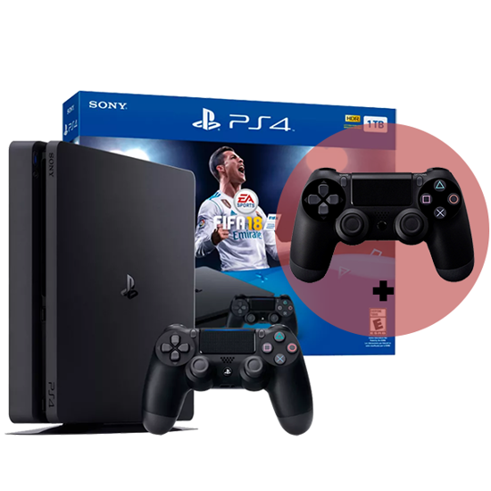 Imagen de Playstation PS4 Slim 1TB Con Juego Físico fifa 2018  Con Joystick Original