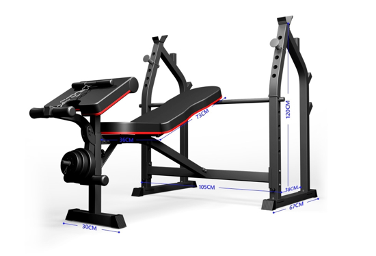 Imagen de Banco Multifunción Pecho, Cuadriceps & Biceps RBT-3017