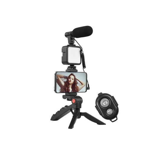Imagen de Kit de Microfono+ Luz LED + Tripode AY-49