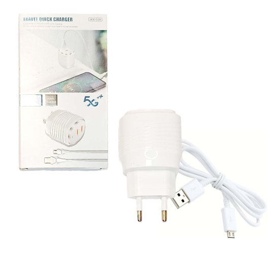 Imagen de Cargador Doble USB Con Cable Micro USB 6.0 A JKX-C09
