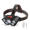 Imagen de Linterna Minero 5 LED Recargable Pesca, Caza
