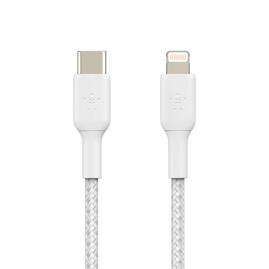 Imagen de Belkin BOOST CHARGE - Cable Lightning - USB-C (M) a Lightning (M) - 1 m - blanco - suministro de potencia USB (18W) - para Apple iPad/iPhone/iPod (Lightning)