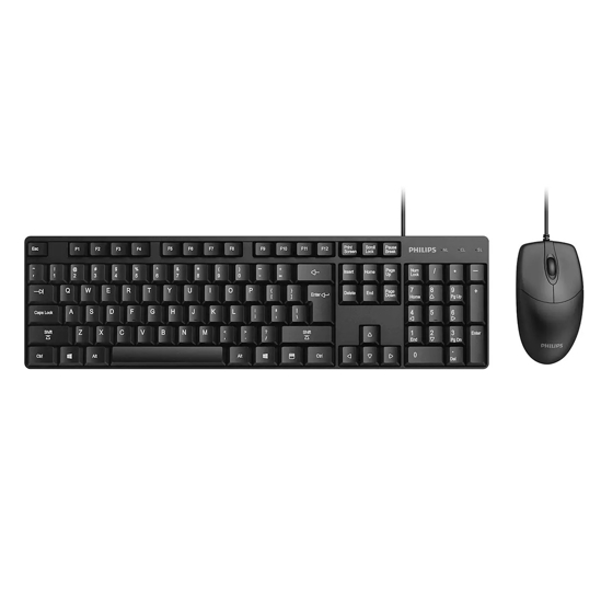 Imagen de Combo Teclado y Mouse USB Philips SPT6254 Cableado