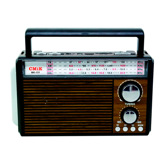 Imagen de Radio 4 Bandas con Bluetooth MK-131BT