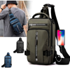 Imagen de Mochila Impermeable Bolso Cruzado Morral Puerto USB Staye