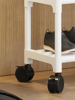 Imagen de Perchero Doble Metal Zapatero con ruedas 58x30x148 cm