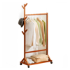 Imagen de Perchero c/Ruedas Madera Color Caoba 60X35X155 cm