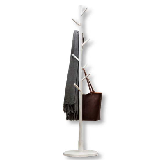 Imagen de Perchero Madera de Pie 165x35cm Blanco