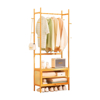 Imagen de Perchero Madera 70x32x170cm 3 Estantes Color Natural