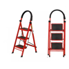 Imagen de Escalera Antideslizante 3 Escalones Plegable Color Rojo