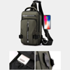 Imagen de Mochila Impermeable Bolso Cruzado Morral Puerto USB Staye