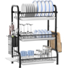 Imagen de Escurridor Platos Metal 3 Niveles Sobre Mesada 43cm