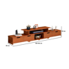 Imagen de Rack TV 4 Cajones MDF 120-192 cm Color Cedro