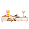 Imagen de Rack TV Madera Largo extensible 140-240 cm Color Natural y Blanco