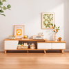 Imagen de Rack TV Madera Largo extensible 140-240 cm Color Natural y Blanco