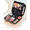 Imagen de Maletín maquillaje cosméticos metalizado con divisiones