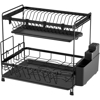 Imagen de Escurridor Metal 2 Niveles Mesada Cocina con Porta Cuchillas