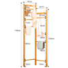 Imagen de Perchero Esquinero de Madera Bambú 45x170 cm Caoba