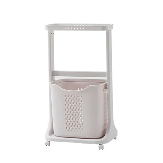 Imagen de Organizador Cesto 2 Niveles para Baño con ruedas