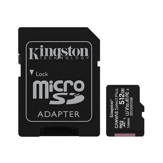 Imagen de Tarjeta de Memoria Micro SD Kingston 512GB Canvas Select Plus 100 Mbs