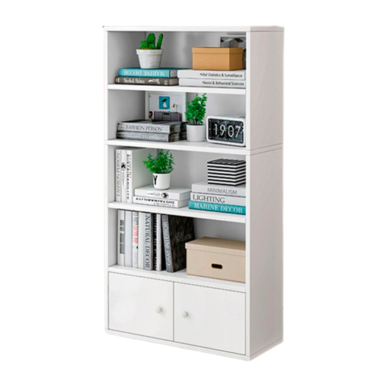 Imagen de Estantería Biblioteca 5 Niveles Blanca 136x60 cm