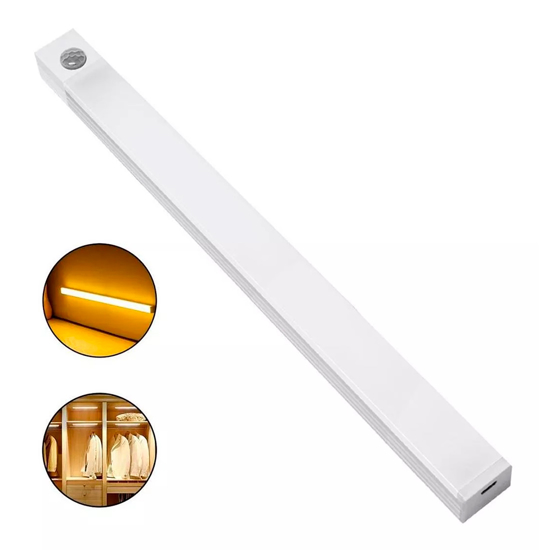 Imagen de Barra LED Recargable Sensor de Movimiento 50cm Luz Cálida