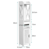 Imagen de Mueble Organizador 4 Niveles Baño Papel Higiénico Blanco 80x15 cm