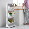 Imagen de Carro Organizador 3 Cestos y estante para Baño Cocina