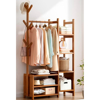 Imagen de Perchero Bambu de Pie 100x30x158cm 7 Estantes Claro