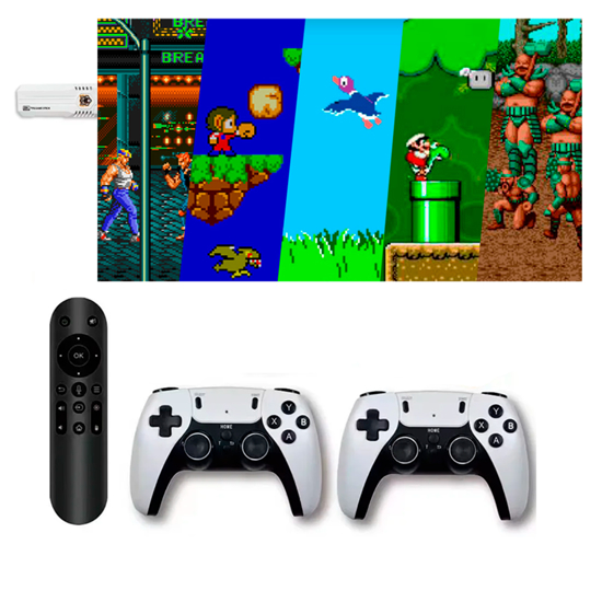 Imagen de Consola HDMI Stick Juegos Retro + Android TV K8Pro
