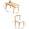 Imagen de Juego de Comedor Nórdico Mesa + 4 Sillas Madera Natural/Blanco