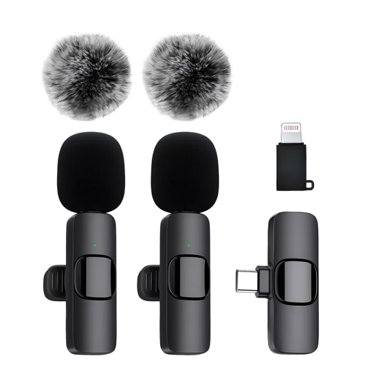 Imagen de Micrófono Solapero Inalámbrico Pack X2 USB-C, Lightning
