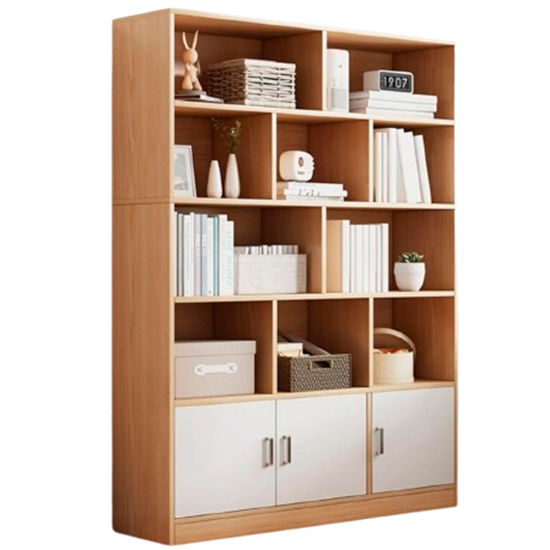 Imagen de Estantería Biblioteca 5 Niveles 3 Puertas 100x178cm
