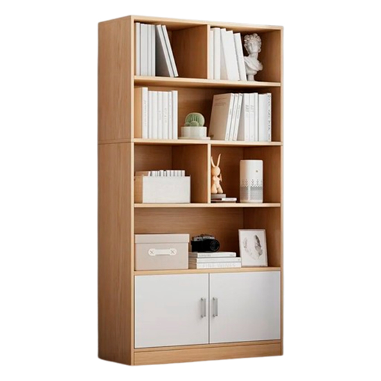 Imagen de Estantería Biblioteca 5 Niveles 2 Puertas 60x178cm