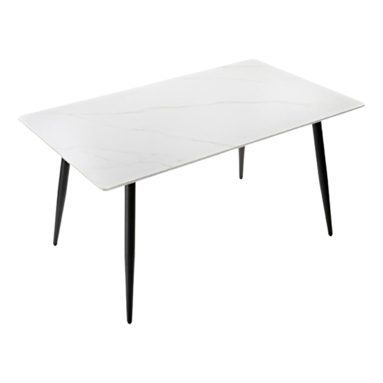 Imagen de Mesa Comedor Piedra Patas de Acero 130x80 cm