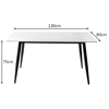 Imagen de Mesa Comedor Piedra Patas de Acero 130x80 cm