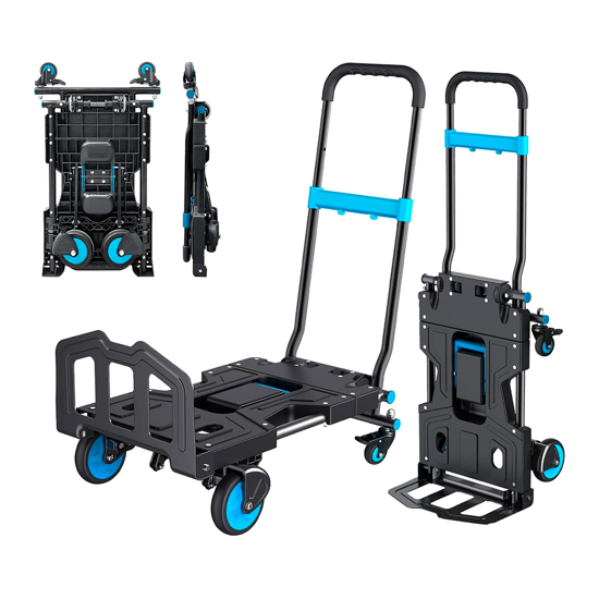 Imagen de Carro de Carga 2 en 1 Plegable Hasta 150Kg 4 Ruedas