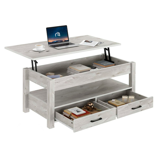 Imagen de Mesa Ratona Cajones y Compartimento Oculto 100cm