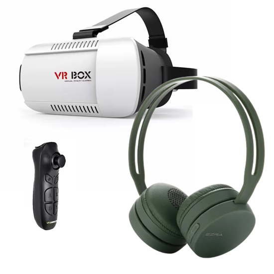 Imagen de Lentes VR Realidad Virtual + Control Bluetooth + Auricular BT