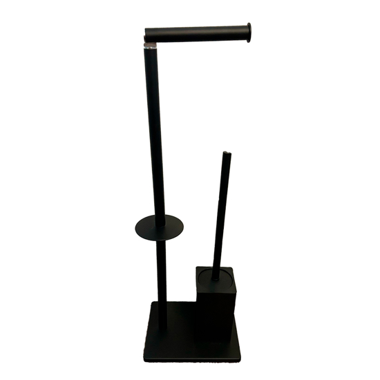 Imagen de Porta Rollos y Cepillo para Baño Negro