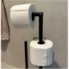 Imagen de Porta Rollos y Cepillo para Baño Negro
