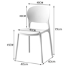 Imagen de Silla de Comedor con Respaldo Negro Mate