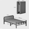 Imagen de Cama Plegable Acero 1 Plaza con Colchón 189x90cm