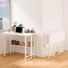 Imagen de Escritorio MDF Metal Plegable con Ruedas 80cm Blanco