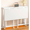 Imagen de Escritorio MDF Metal Plegable con Ruedas 80cm Blanco
