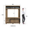 Imagen de Rack Verona MDF 2 Puertas 2 Cajones 3 Estantes