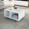 Imagen de Mesa Ratona Nomad Minimalista Blanca Y Miel 60x45x32 cm