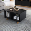 Imagen de Mesa Ratona Nomad Minimalista Negra Y Miel 60x45x32 cm