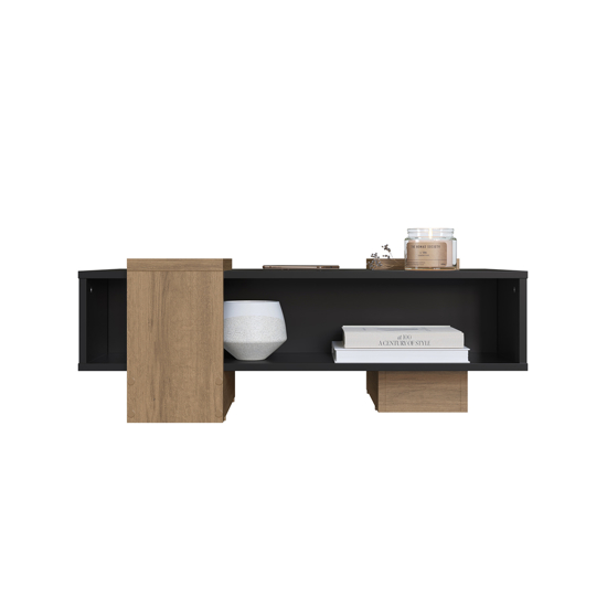 Imagen de Mesa Ratona Sense Negra Y Miel 90x57.6x32.8cm